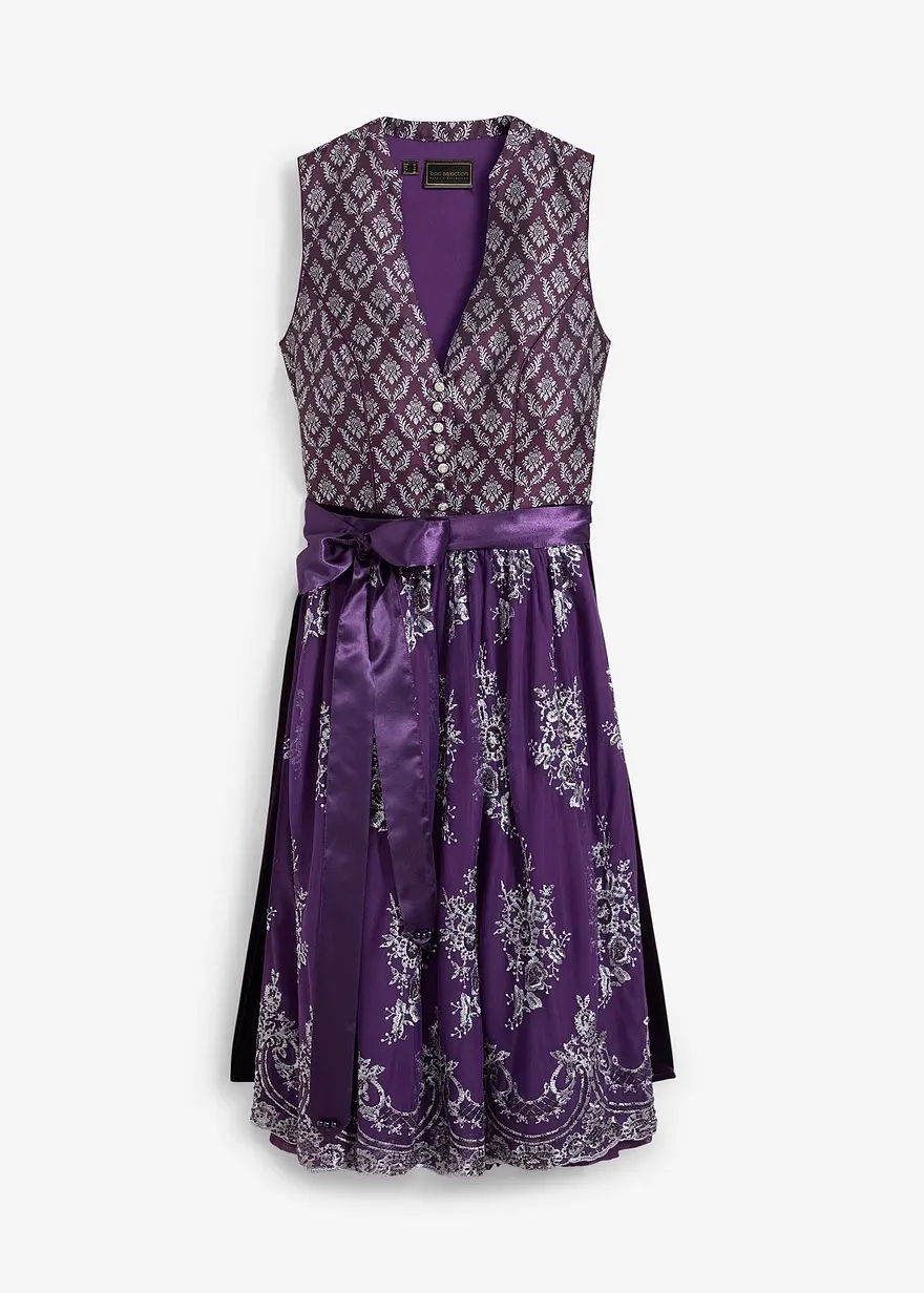 Dirndl mit Jacquard und Stickerei (2-tlg.Set)