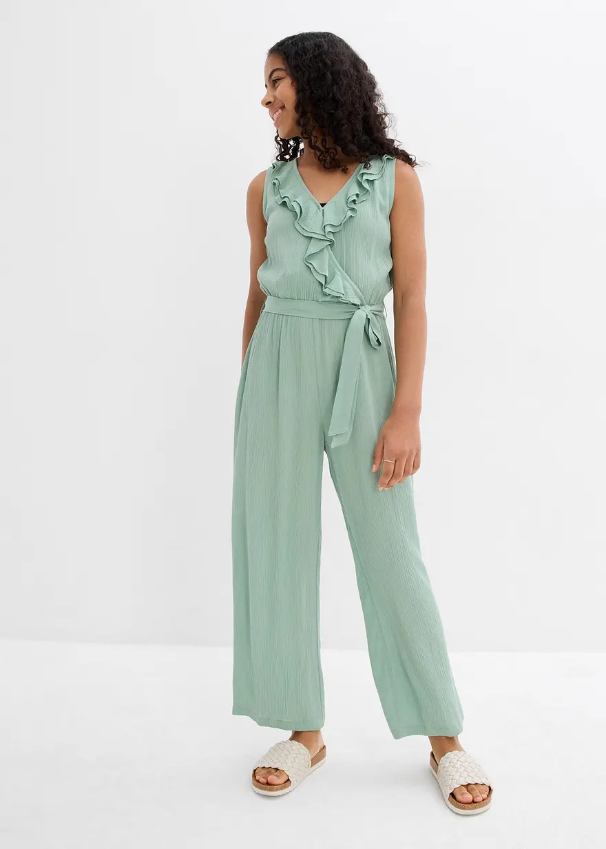 Jumpsuit aus strukturiertem Crinkle