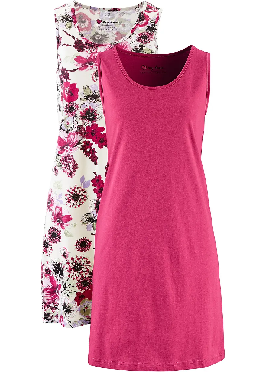 Jerseykleid in A-Linie (2er Pack)