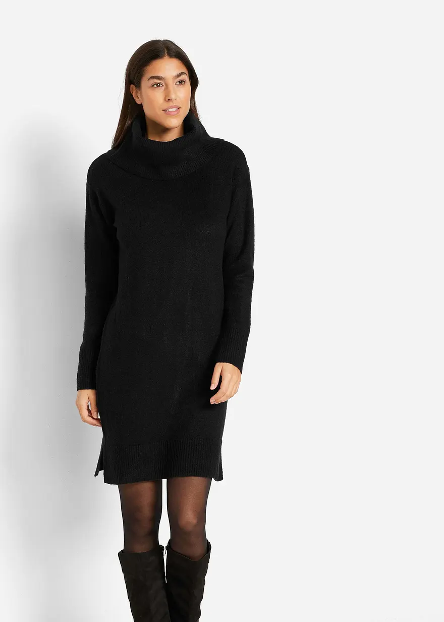 Oversize-Strickkleid mit Rollkragen