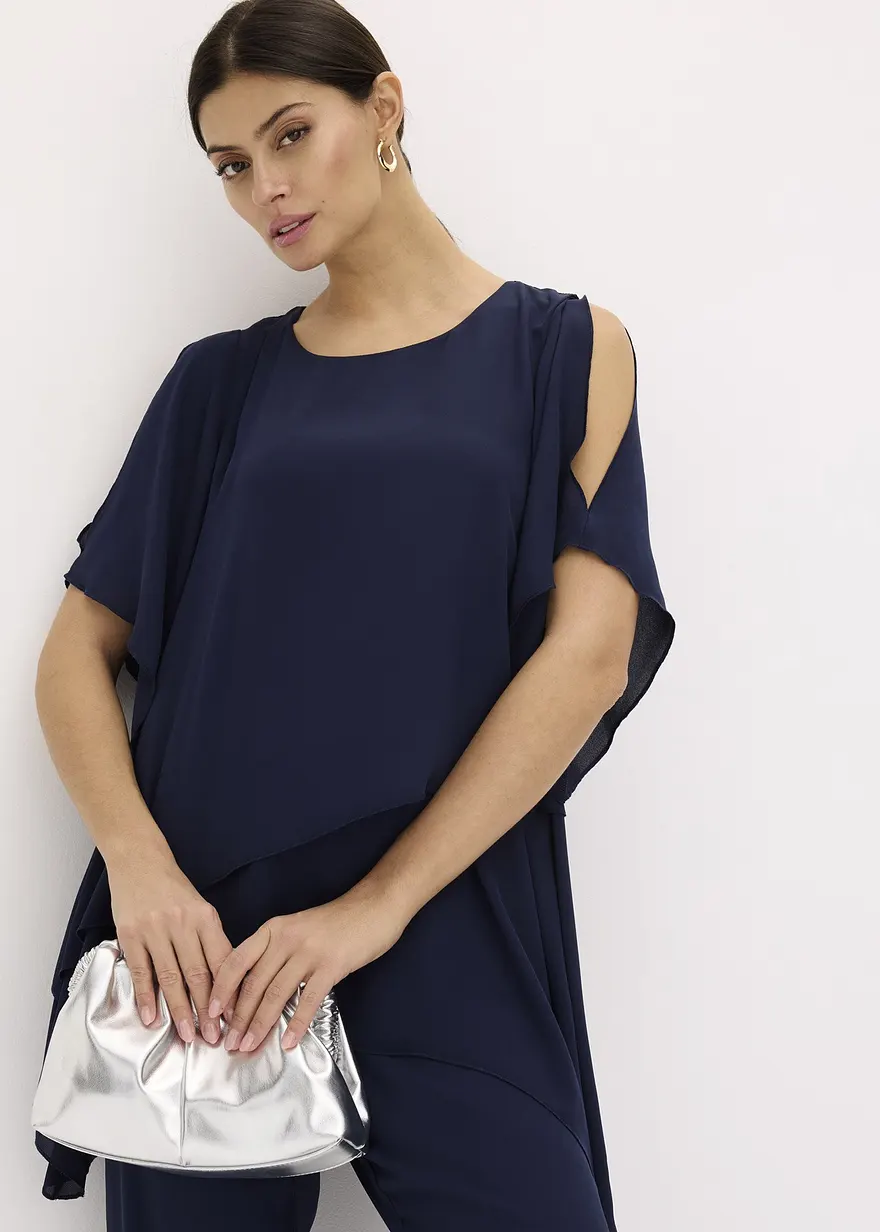 Zipfelbluse im Lagen-Look