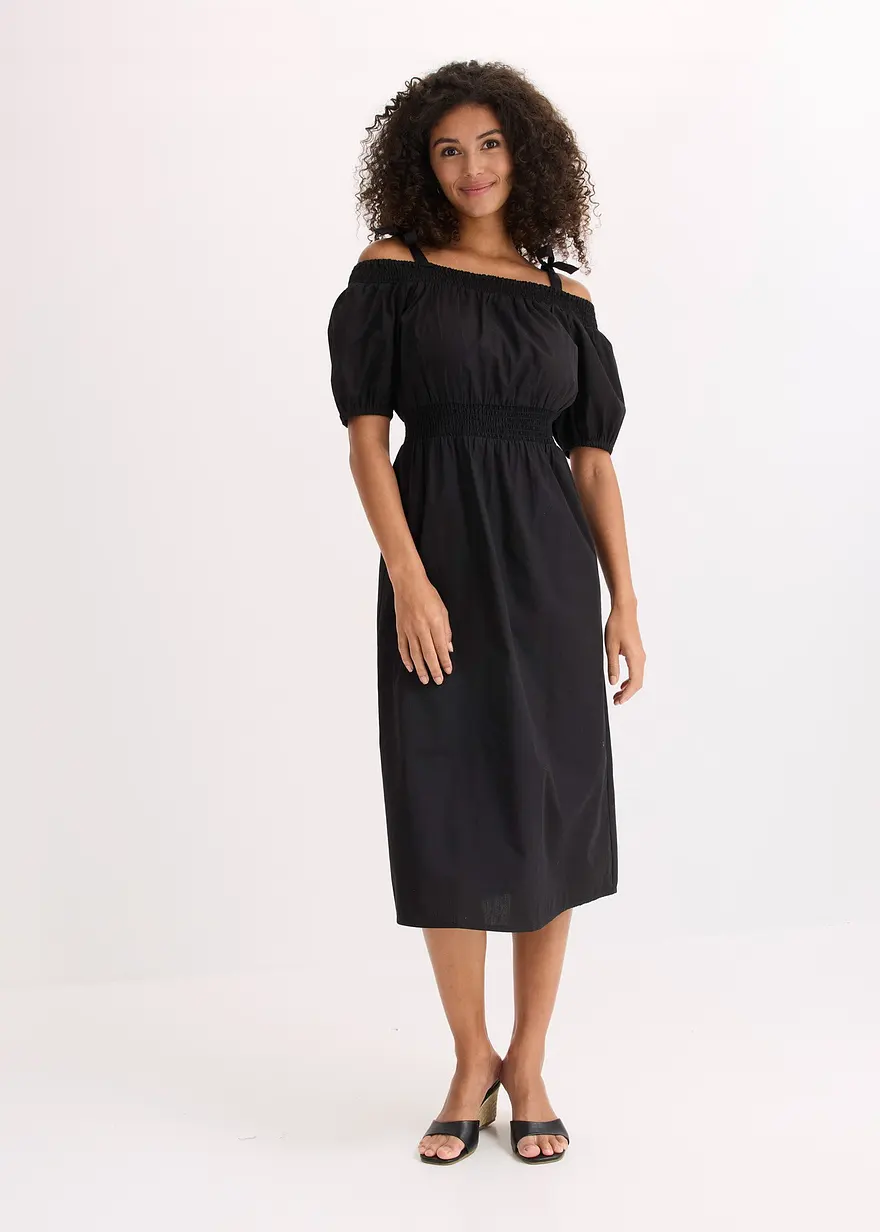 Off-Shoulder-Kleid aus reiner Bio-Baumwolle