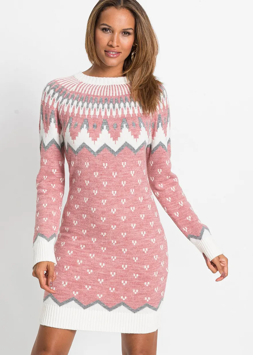 Strickkleid mit Norwegermuster