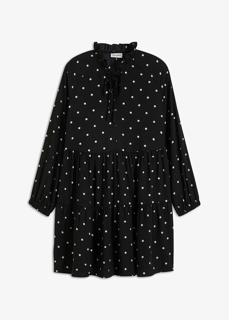 Tunika-Kleid aus strukturiertem Crêpe