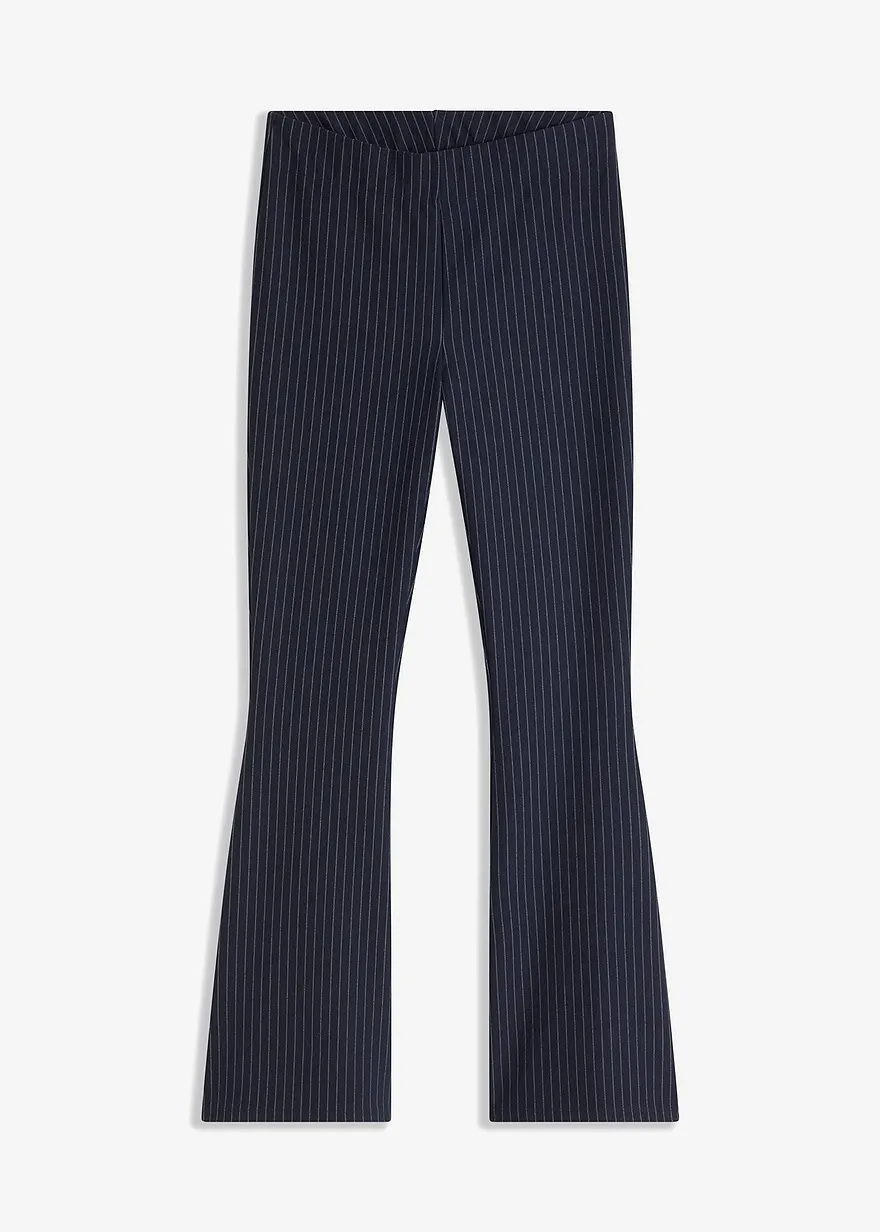 Ausgestellte Schlupfhose mit Nadelstreifen