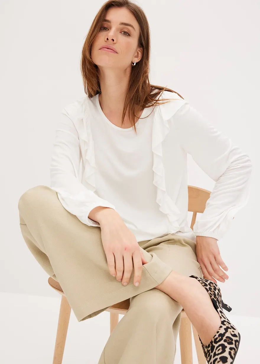 Shirtbluse mit Volants