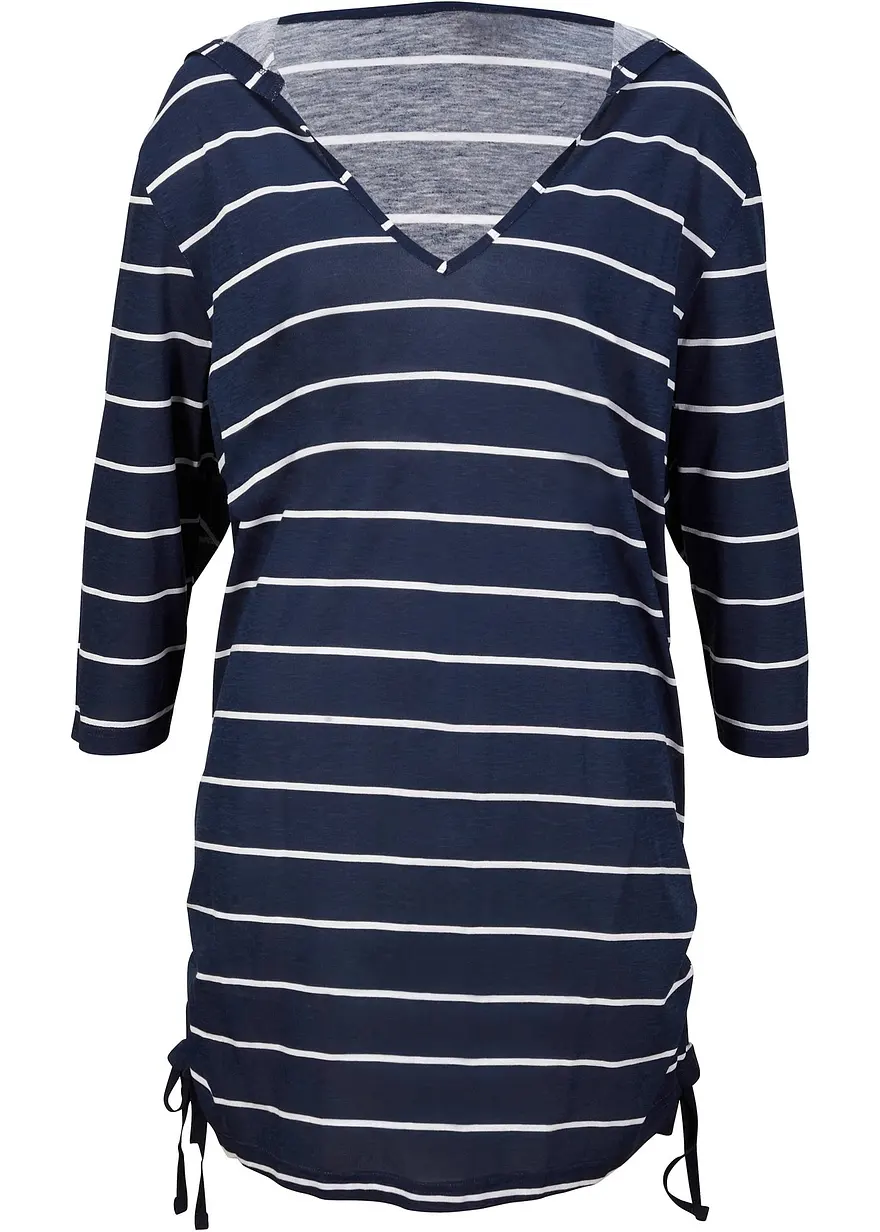 Strand Longshirt mit Kapuze aus Viskose