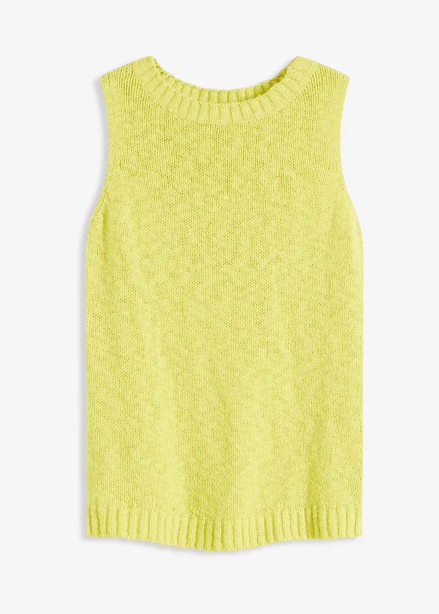Stricktop aus Baumwolle mit Noppenstruktur