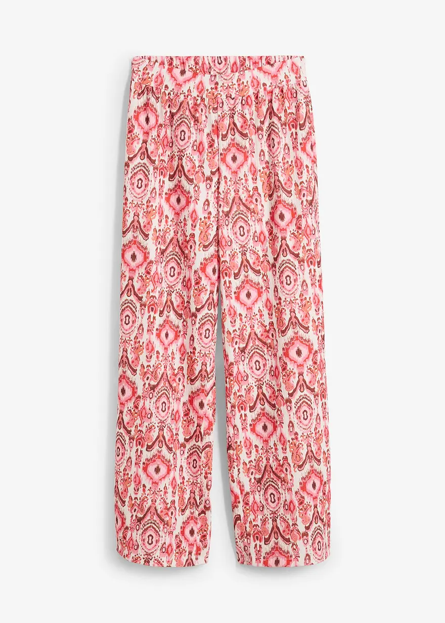 Schlupfhose aus strukturiertem Crêpe