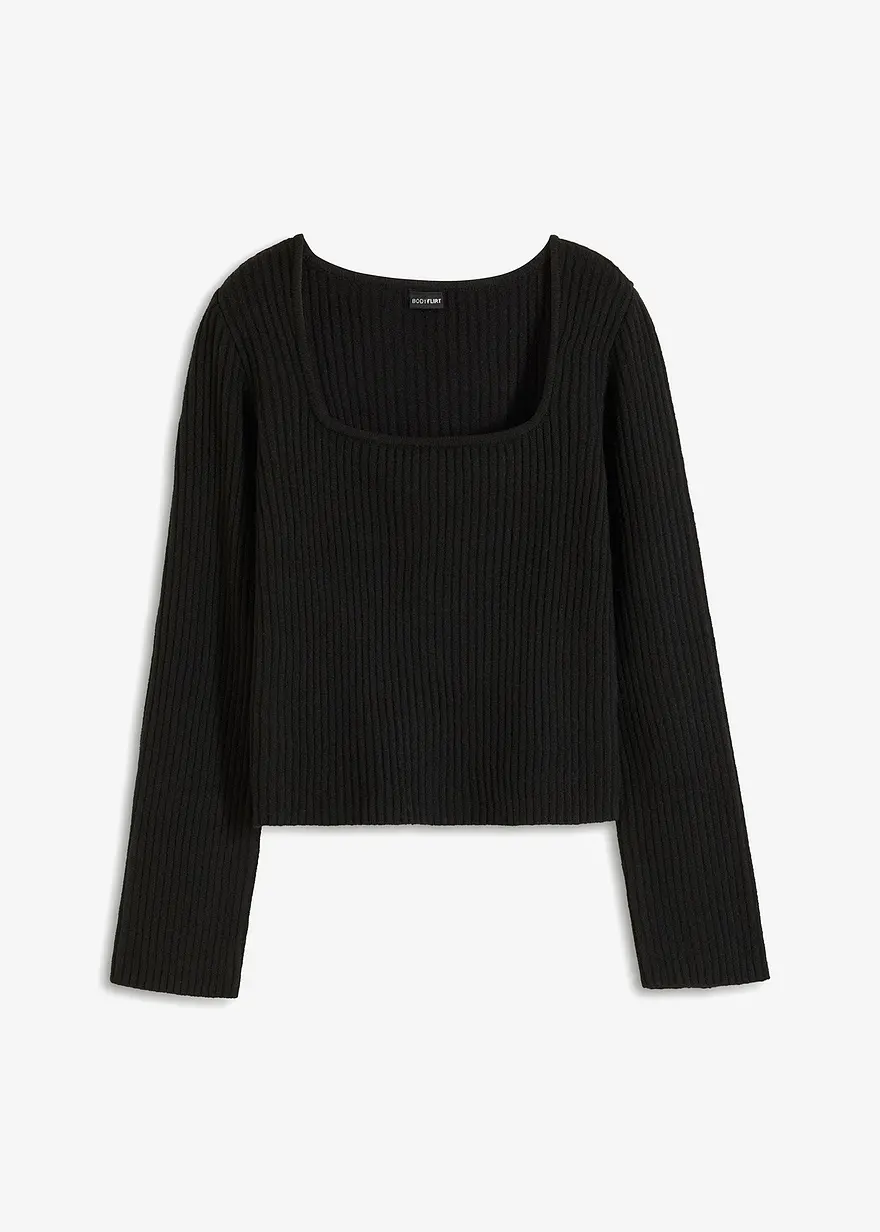 Pullover mit Karree-Ausschnitt