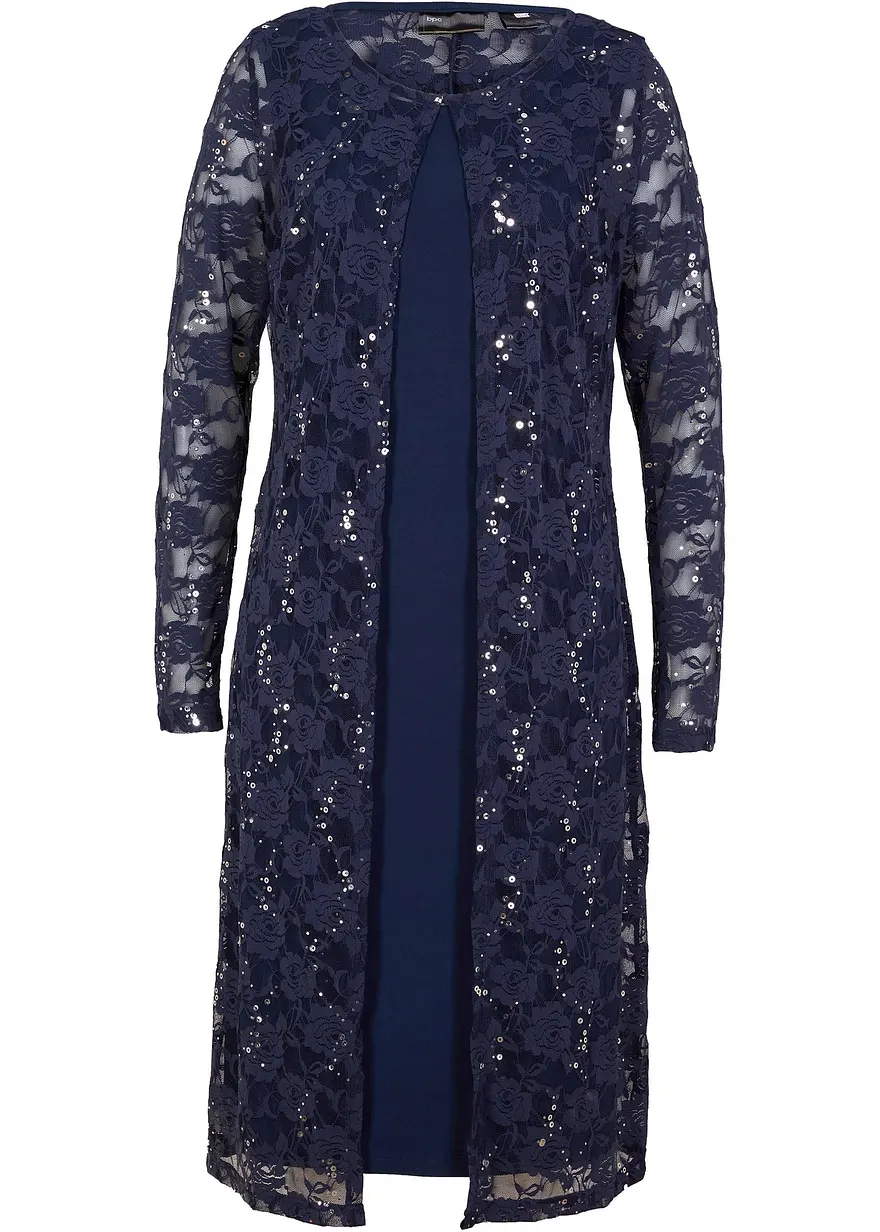 Kleid mit Spitze (2-tlg. Set)