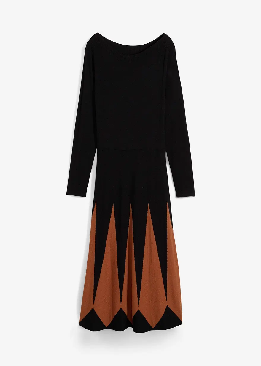 Strickkleid im Rautendesign