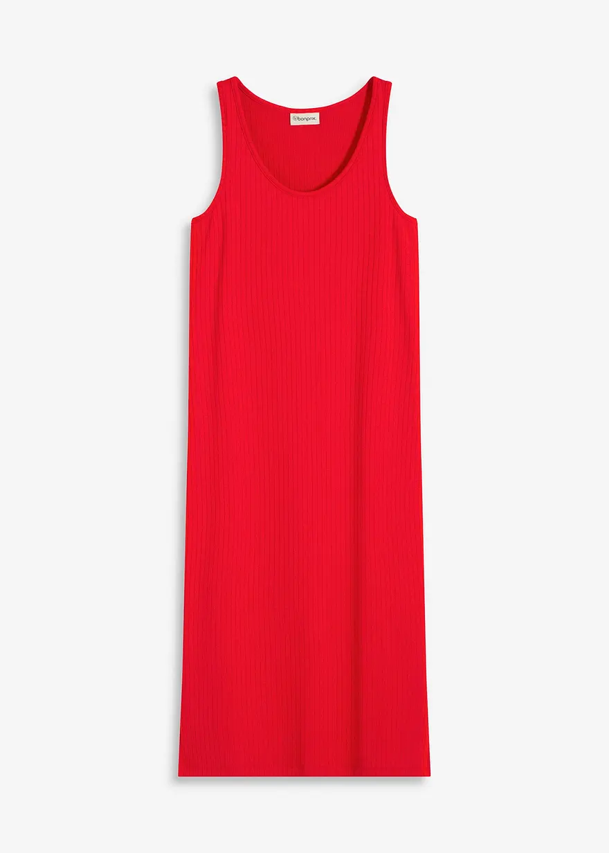 Midikleid aus weicher Rippe
