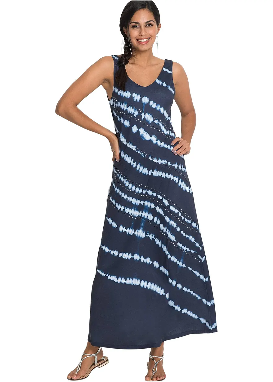 Maxikleid mit Batikeffekt