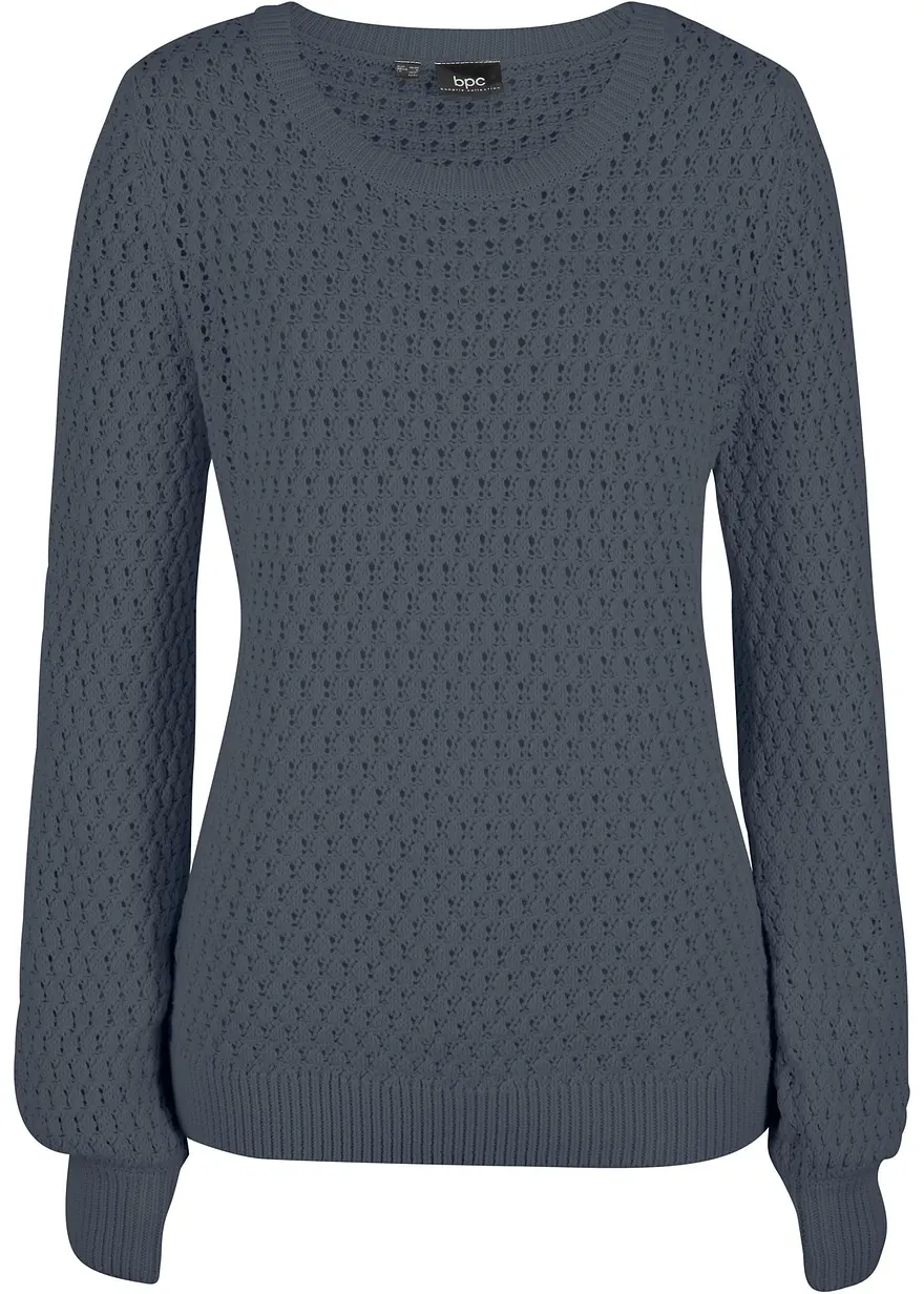 Pullover mit Strukturstrick aus Baumwollmix