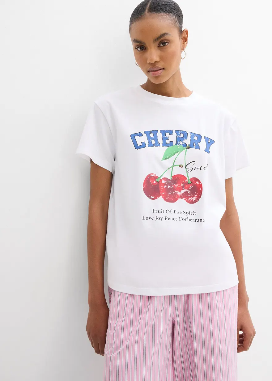 T-Shirt aus reiner Bio-Baumwolle, bedruckt