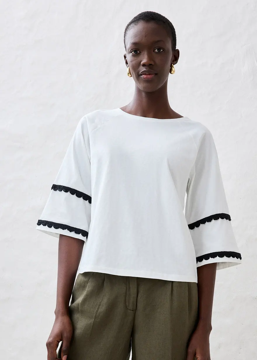 T-Shirt mit Seidenanteil