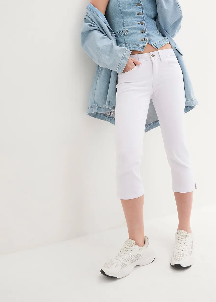 Slim Fit Jeans Mid Waist, cropped