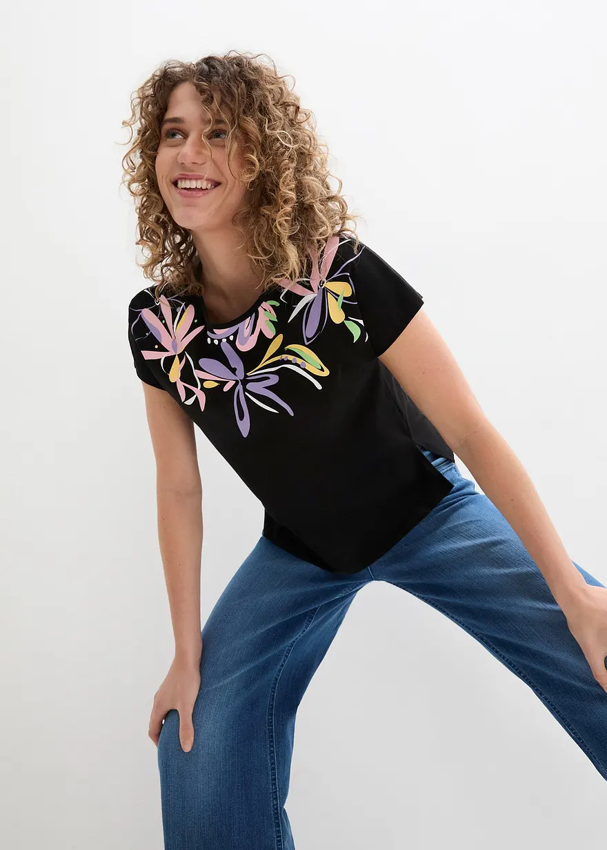 Baumwollshirt, ½ Arm
