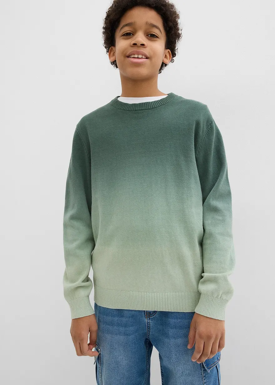 Feinstrickpullover mit Farbverlauf