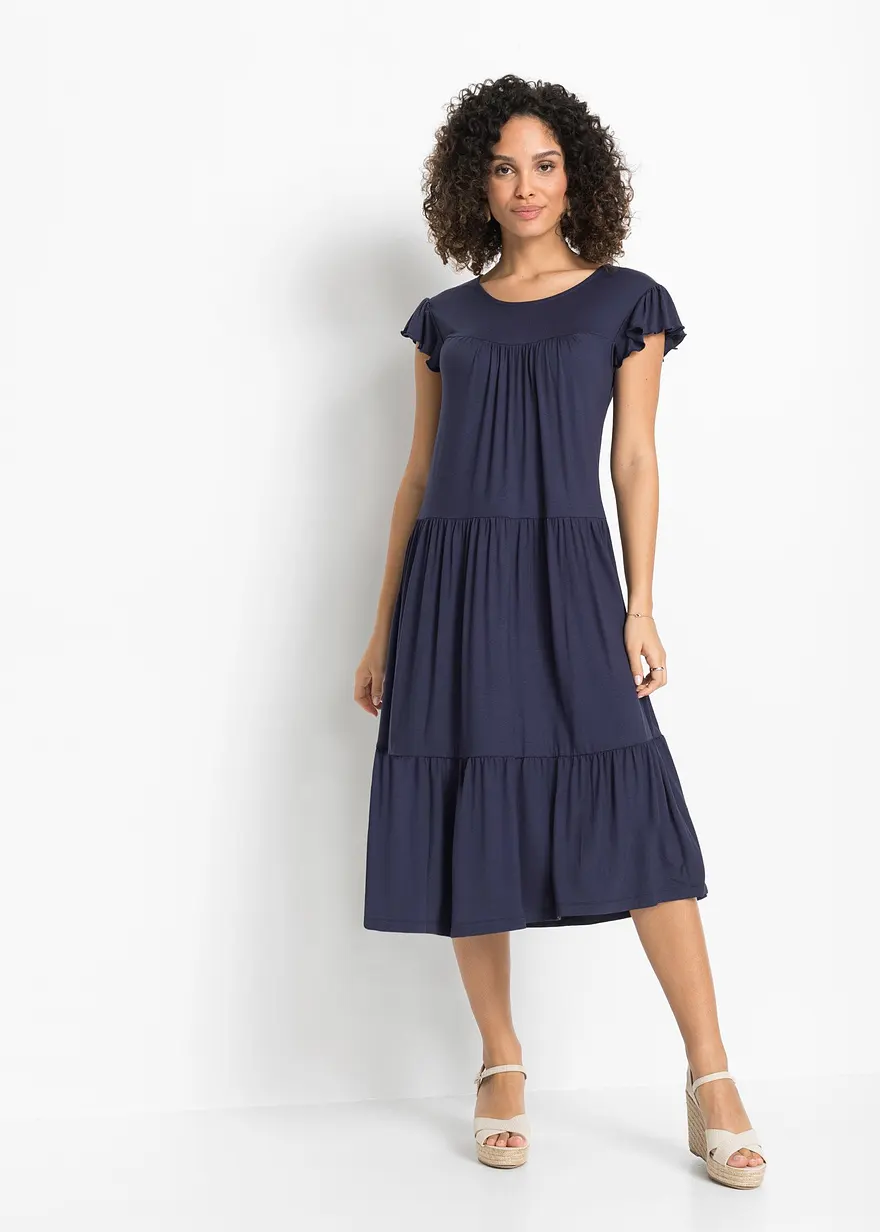 Midikleid aus Viskose