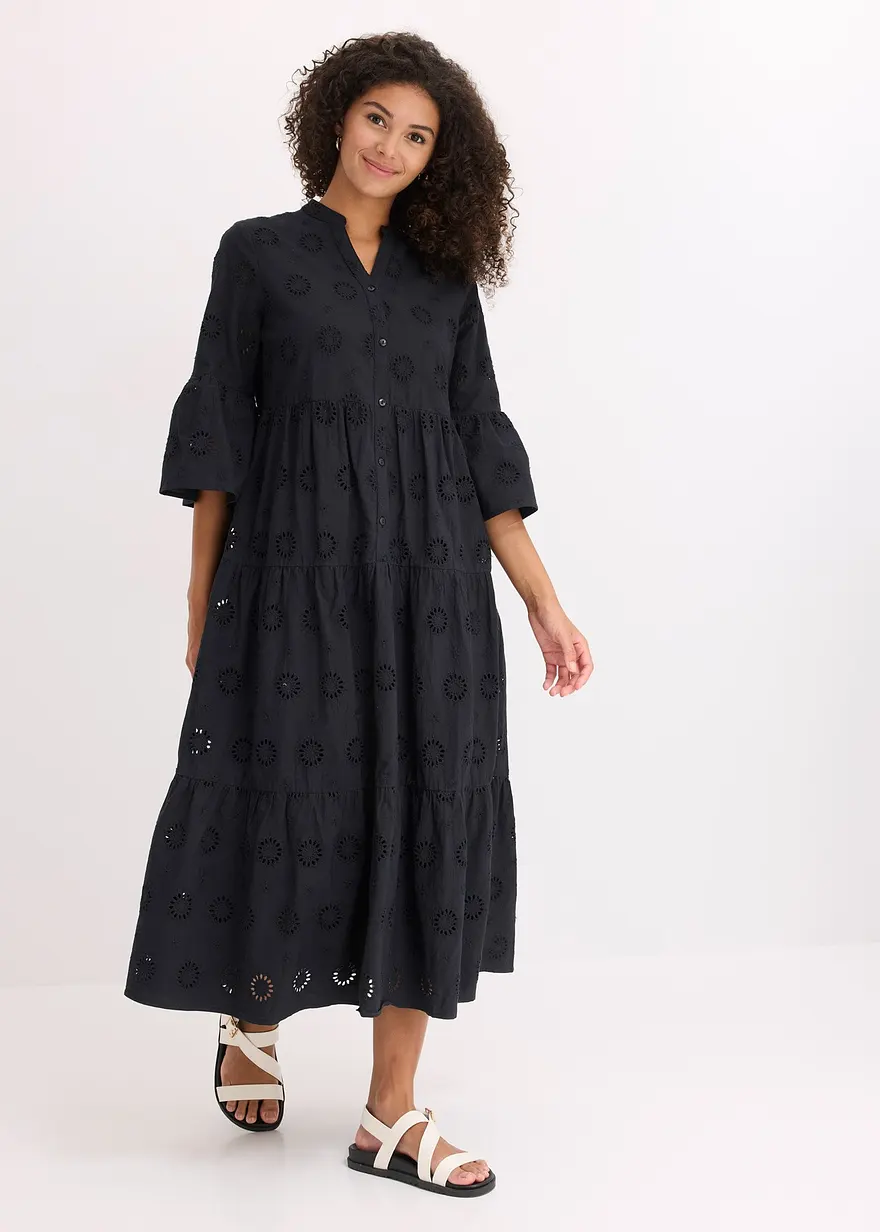 Maxikleid aus reiner Baumwolle