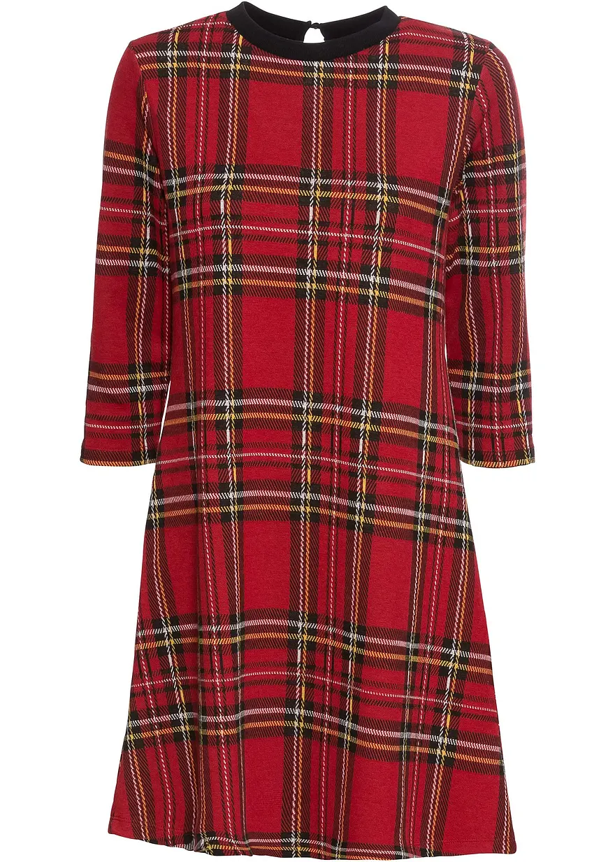 Minikleid aus Jaquard mit Karomuster