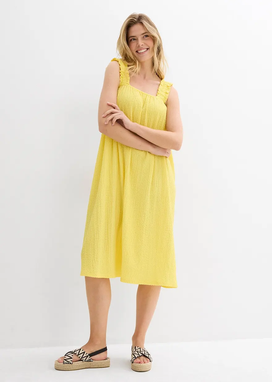 Jerseykleid aus Borkencrepe
