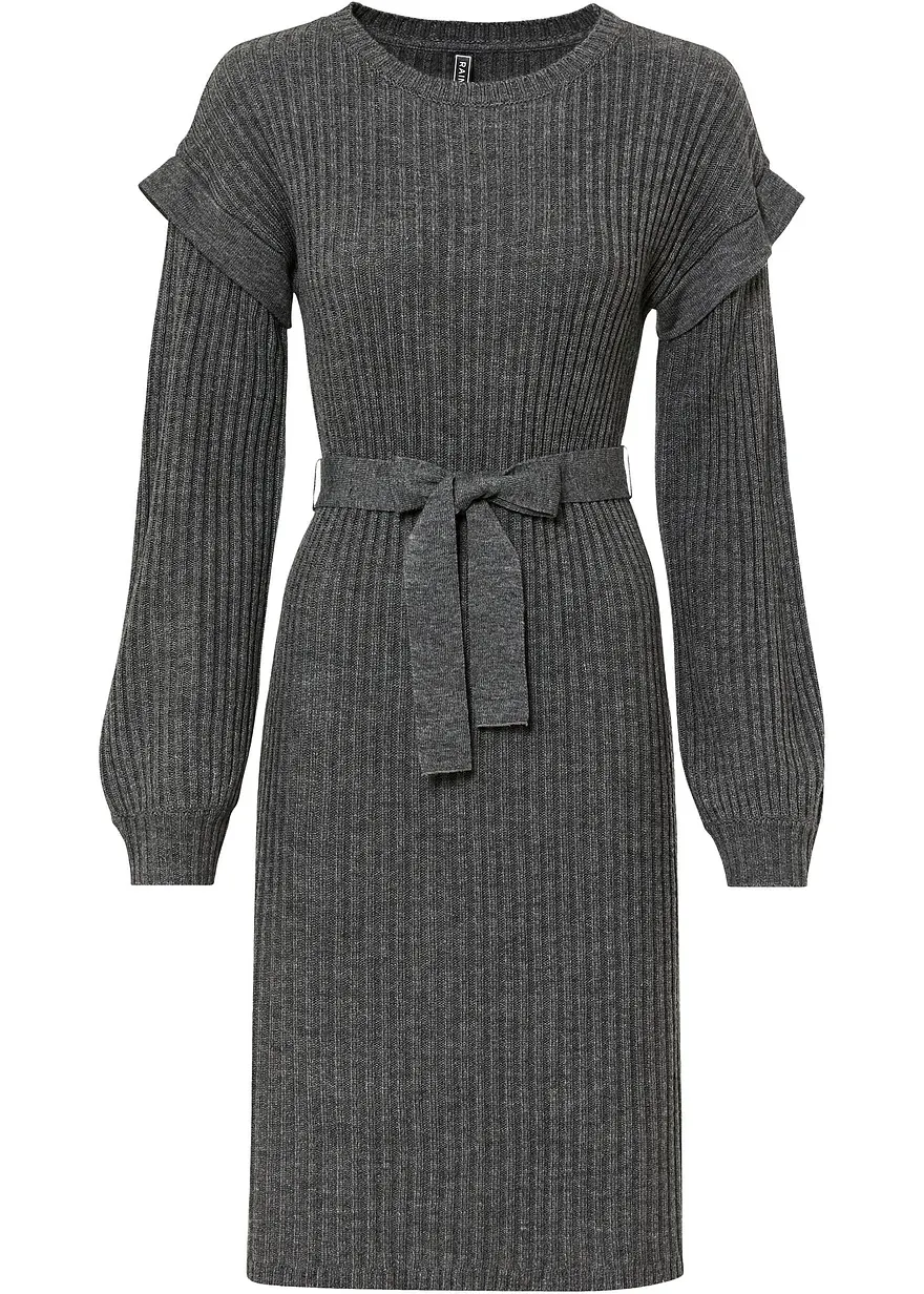 Strickkleid mit Bindeband