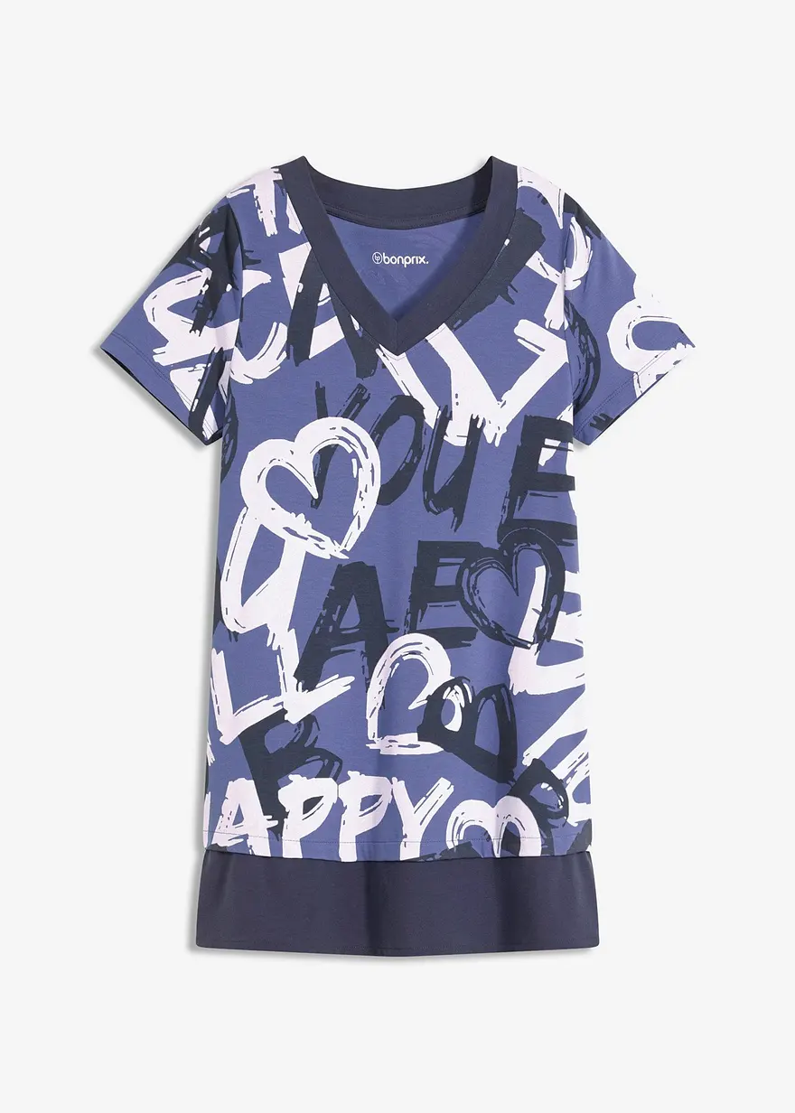 Long-Shirt mit Kurzarm