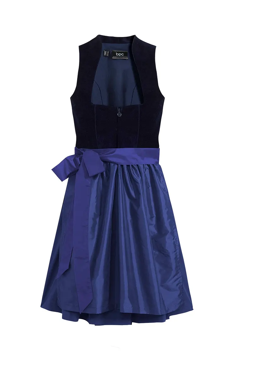 Dirndl mit Samt in Midilänge (2-tlg.Set)