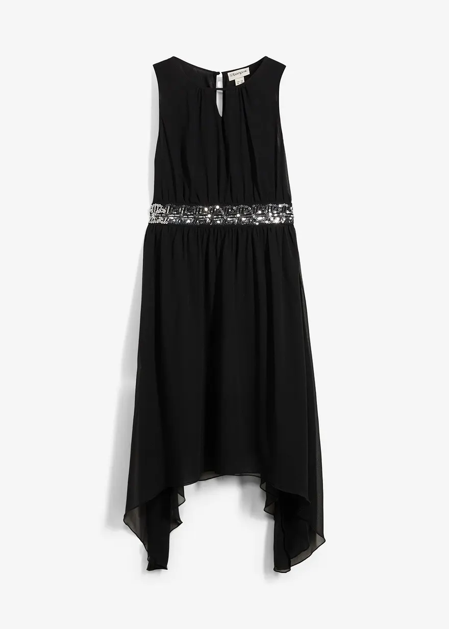 Chiffonkleid mit Pailletten