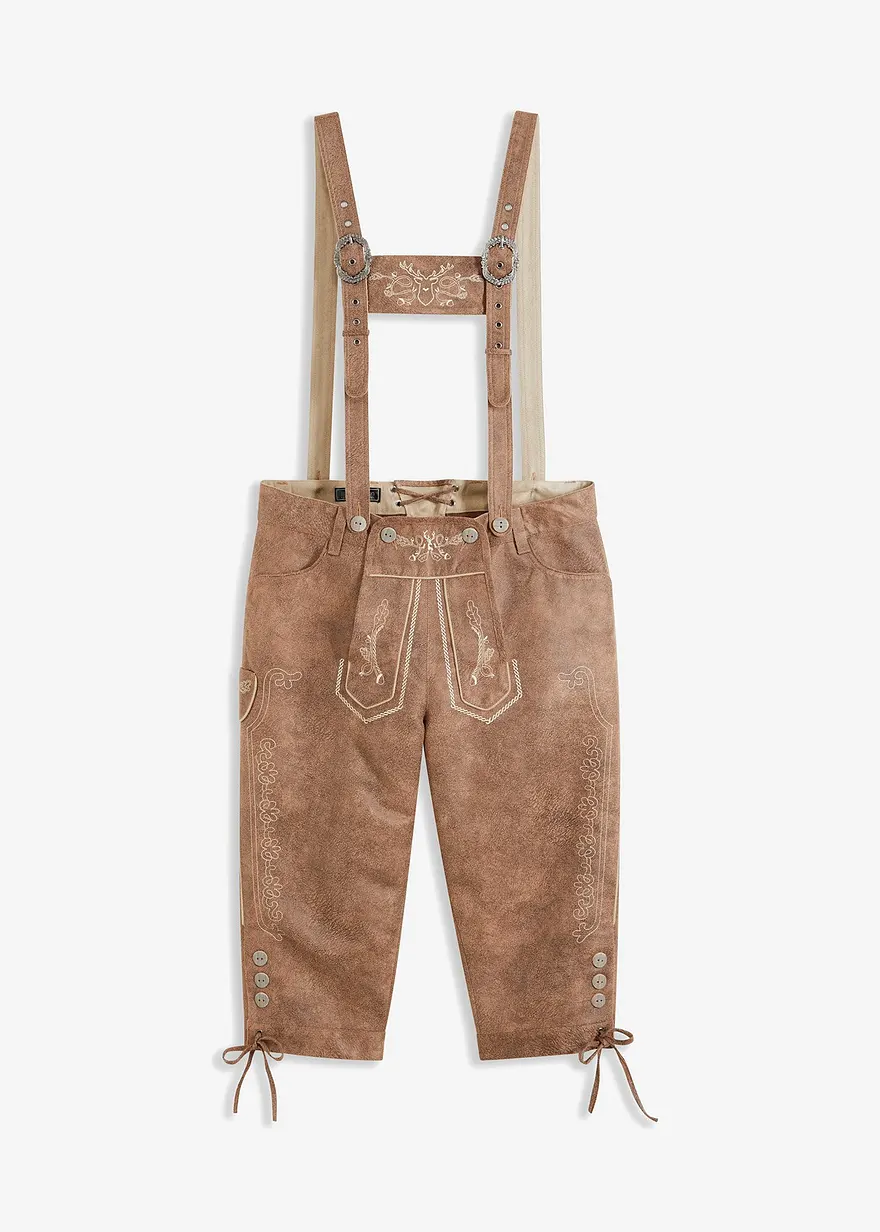 Regular Fit Trachtenhose aus Lederimitat