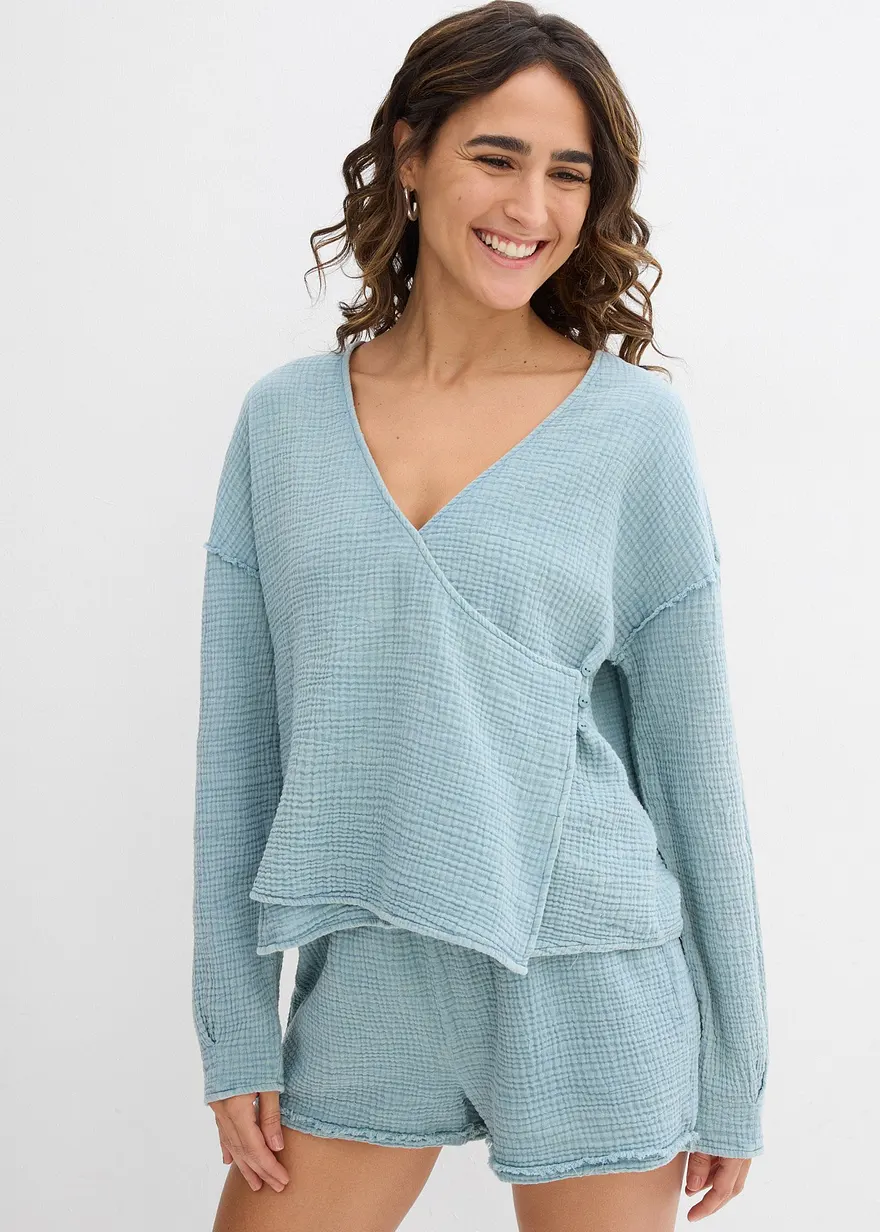 Blusenshirt aus reiner Baumwolle