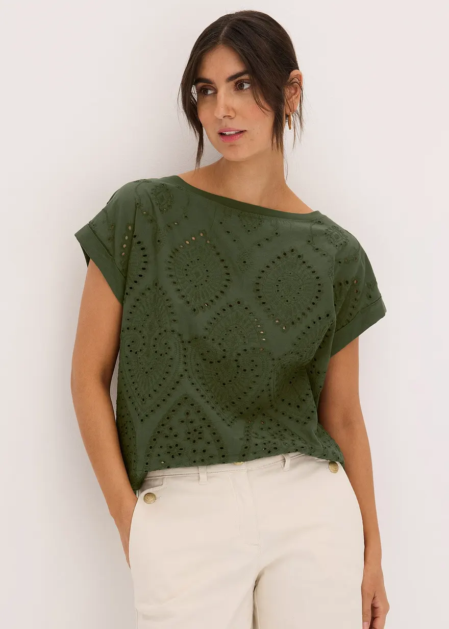 Shirt mit Lochspitze