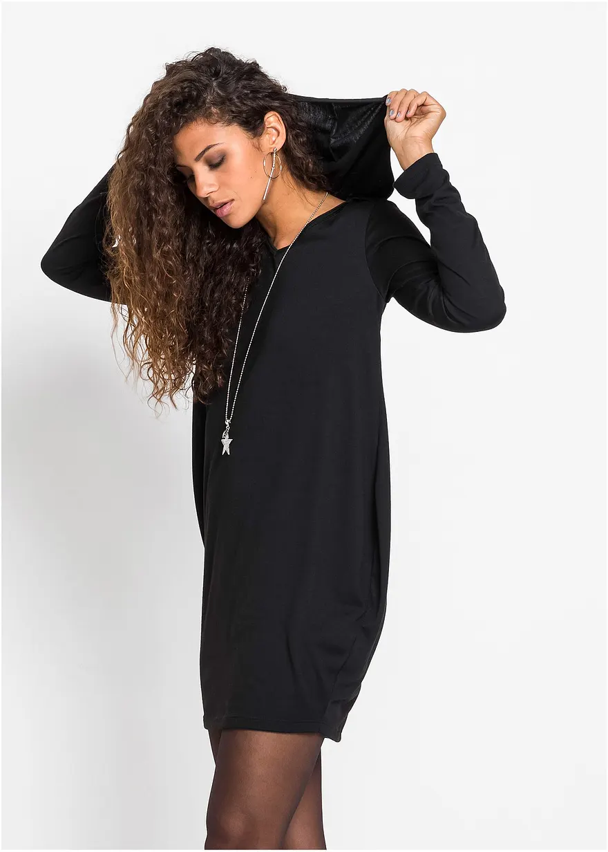 Jerseykleid mit Kapuze