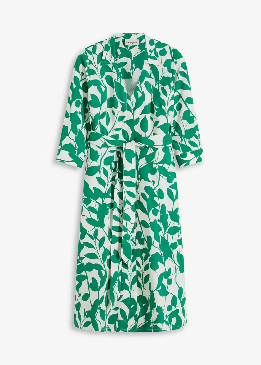 Hemdblusenkleid mit floralem Druck
