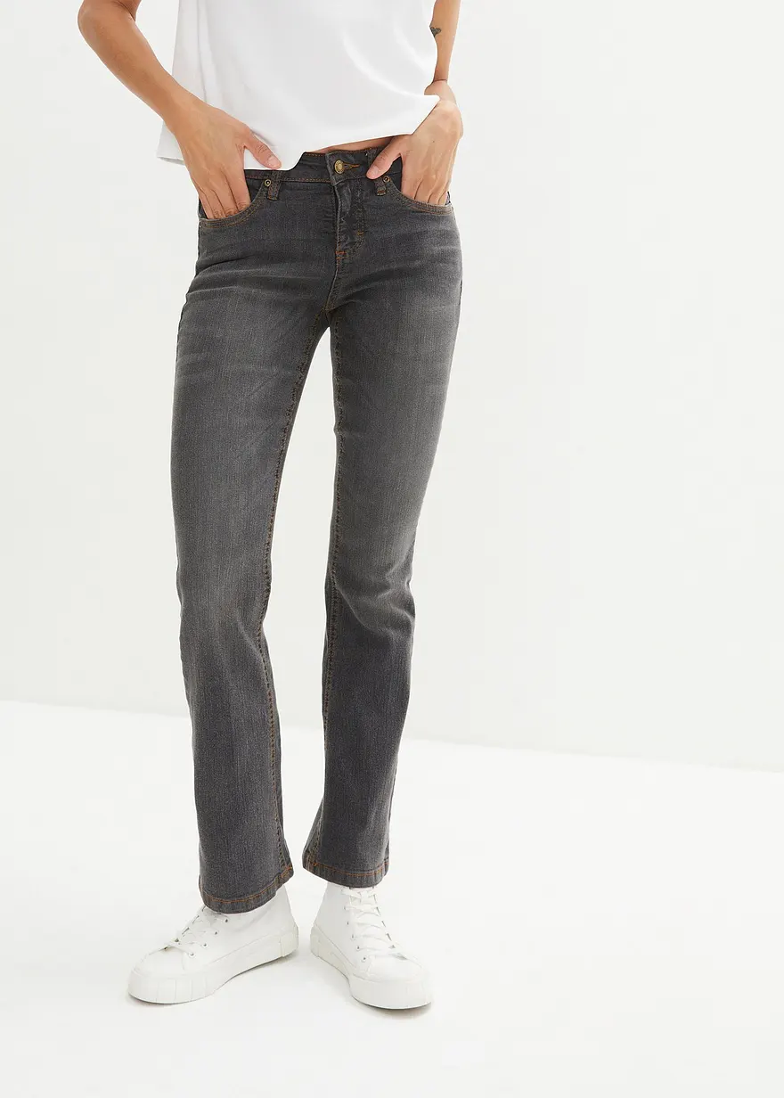 Bootcut Jeans Mid Waist, Stretch