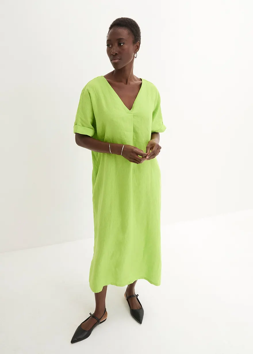 Kaftan-Kleid aus reinem Leinen