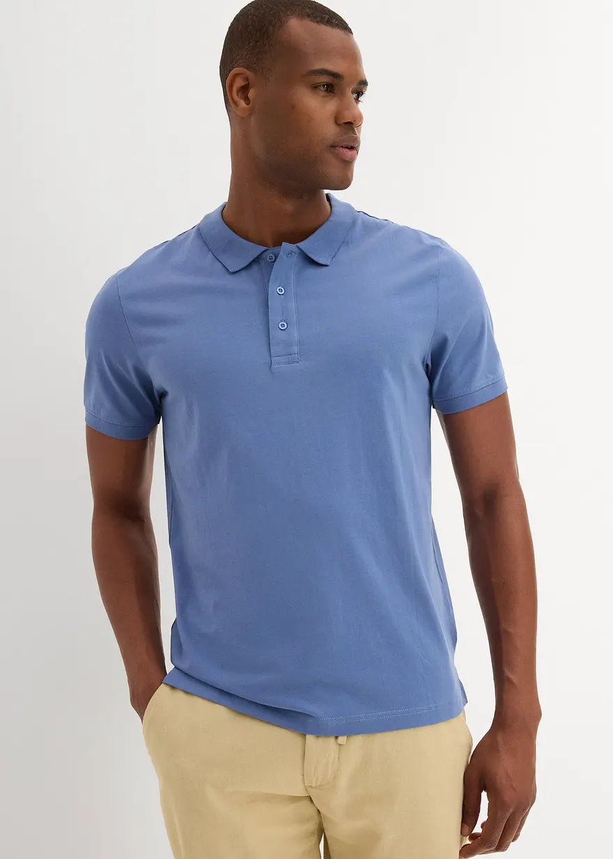 Jersey-Poloshirt (2er Pack) aus reiner Bio-Baumwolle