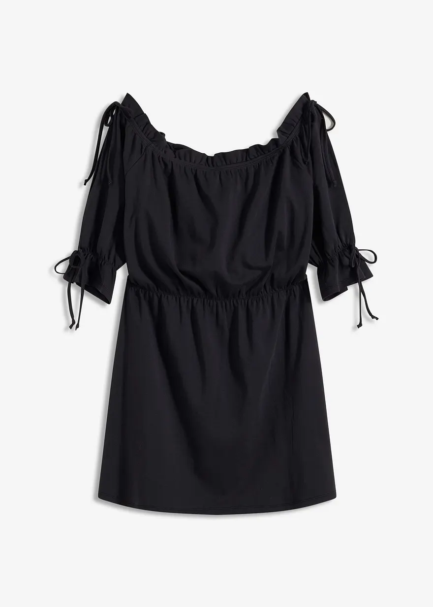 Jerseykleid mit Carmen-Ausschnitt