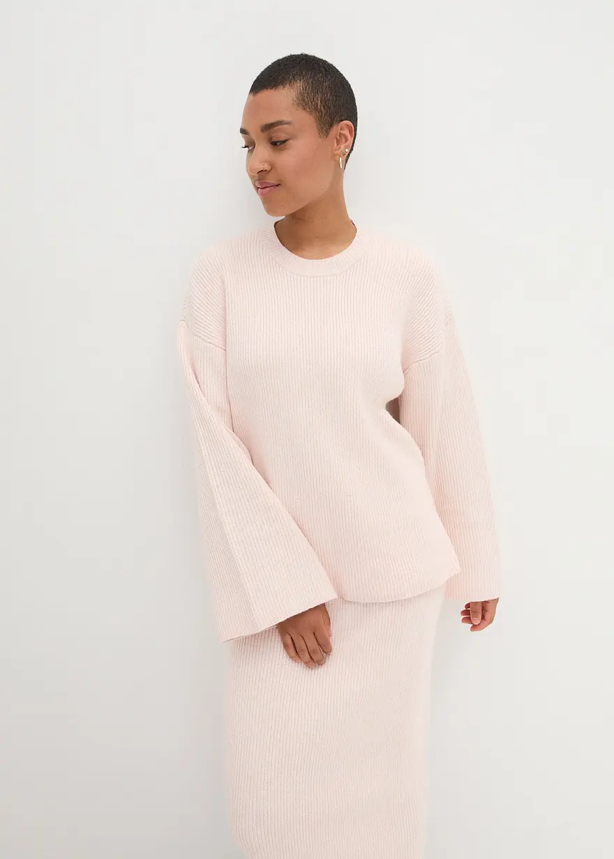 Boxy-Pullover aus Rippstrick