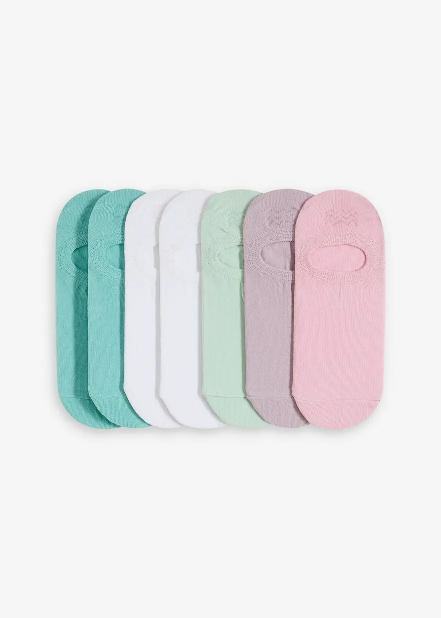 Füßlinge mit Bio-Baumwolle und Silikonstreifen (7er Pack)