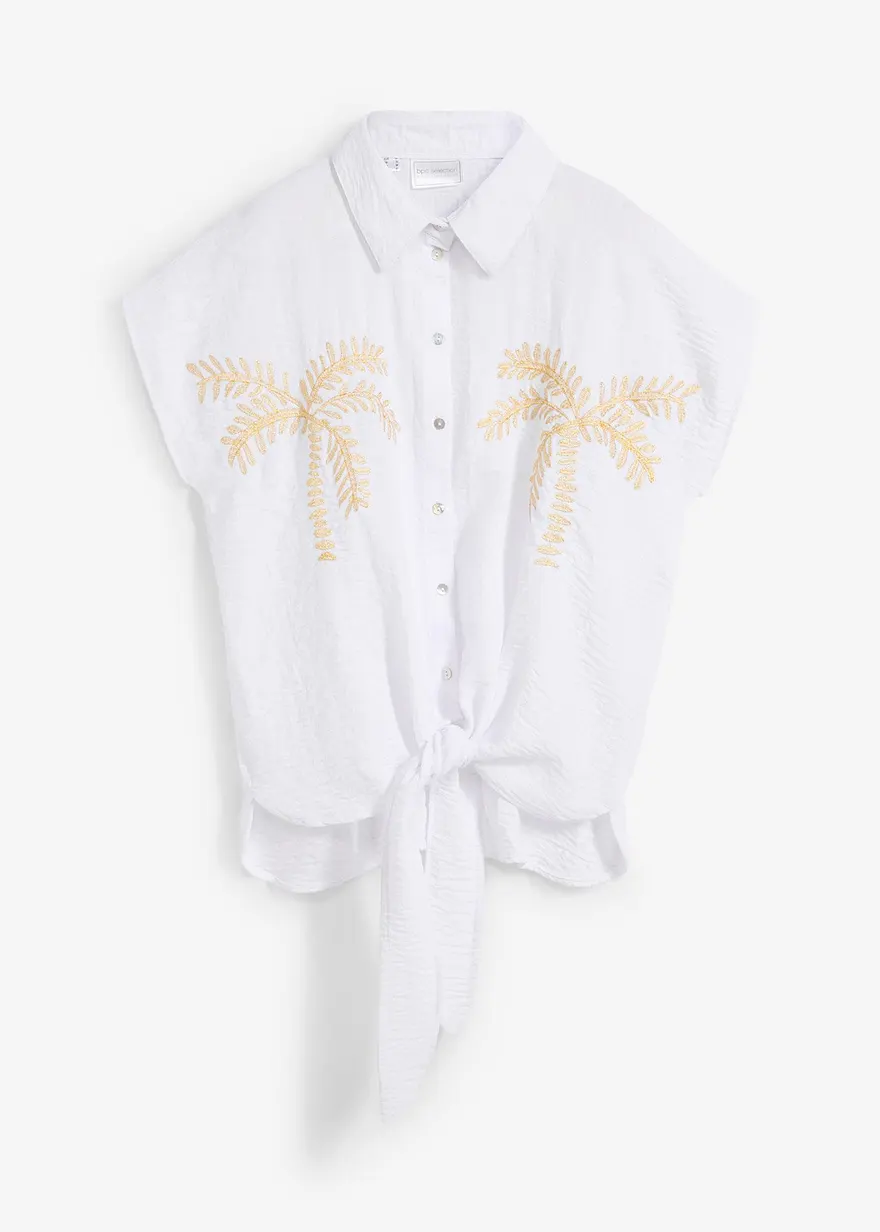 Bluse mit Stickerei