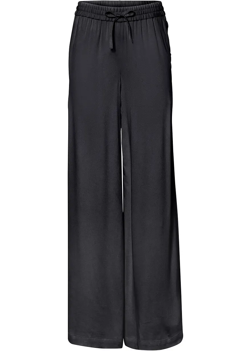 Marlenehose aus leicht glänzender Viskose