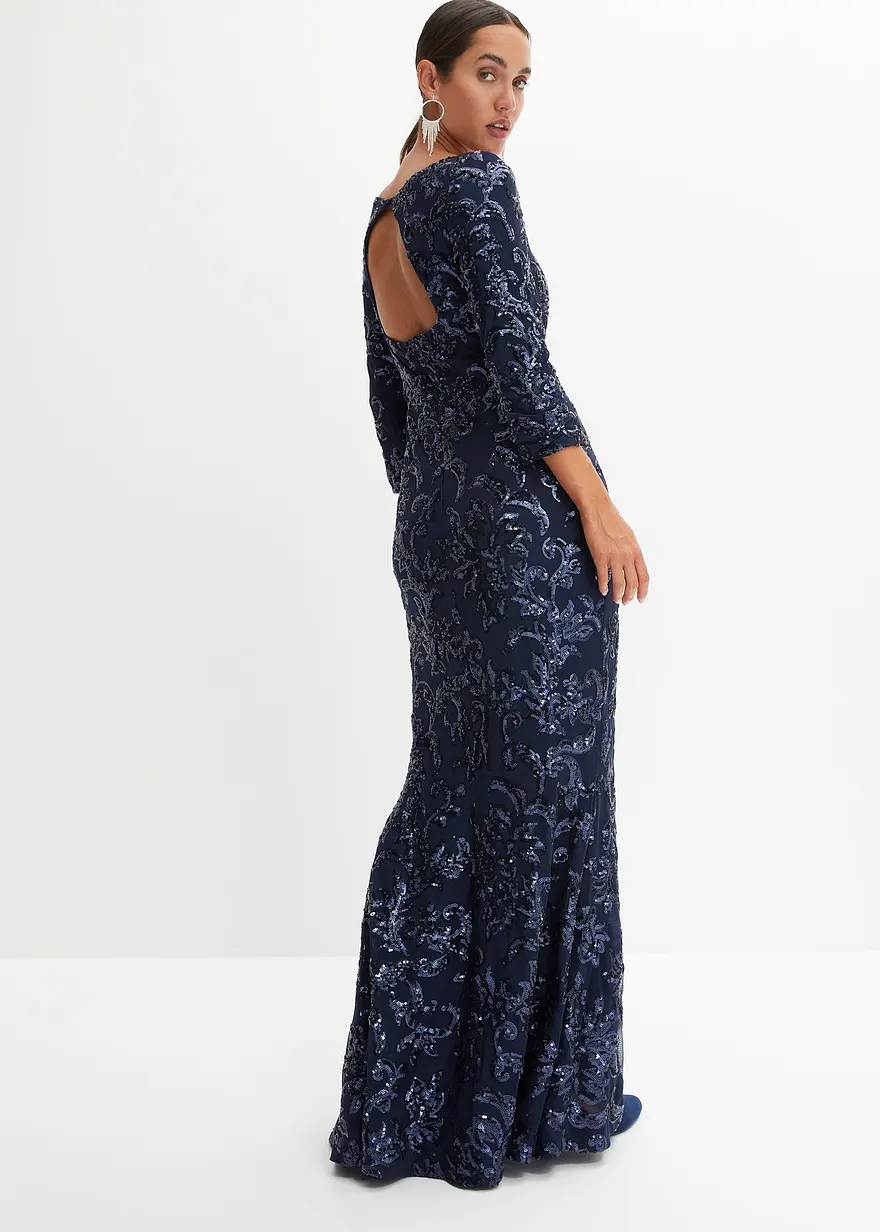Paillettenkleid mit Rückenausschnitt