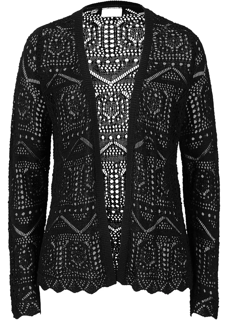Ajour-Strickjacke