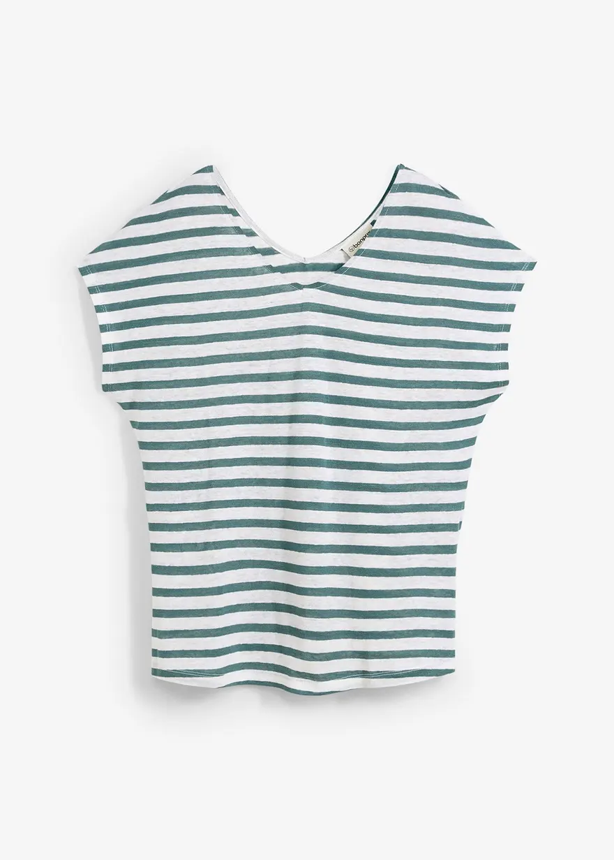 Shirt aus Leinen mit Fledermausärmeln