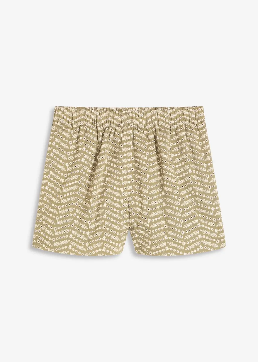 Shorts mit Lochstickerei