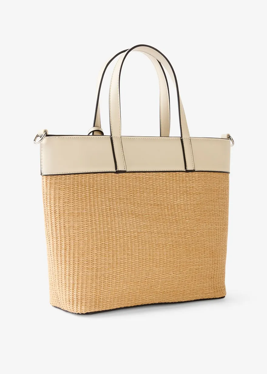 Shopper in Strohoptik